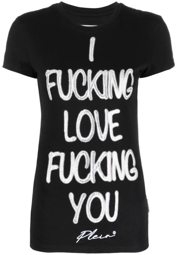 Philipp Plein t-shirt med slogan - Svart
