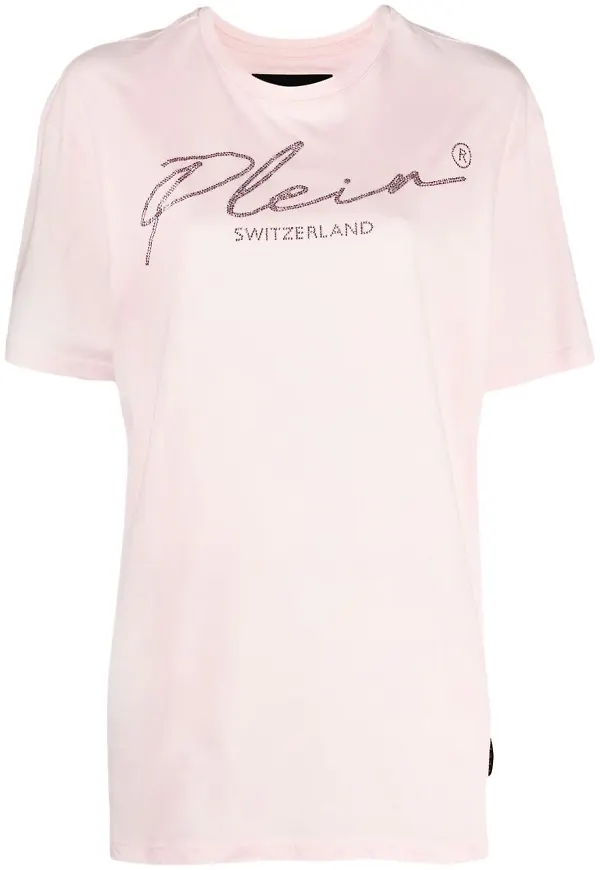 Philipp Plein t-shirt med strass - Rosa