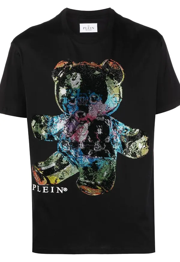 Philipp Plein t-shirt med strass - Svart