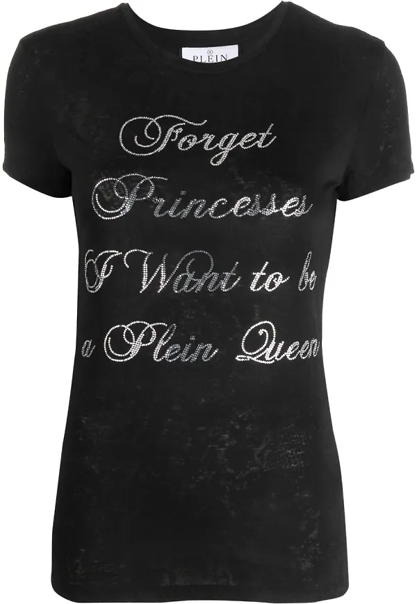 Philipp Plein t-shirt med strass - Svart