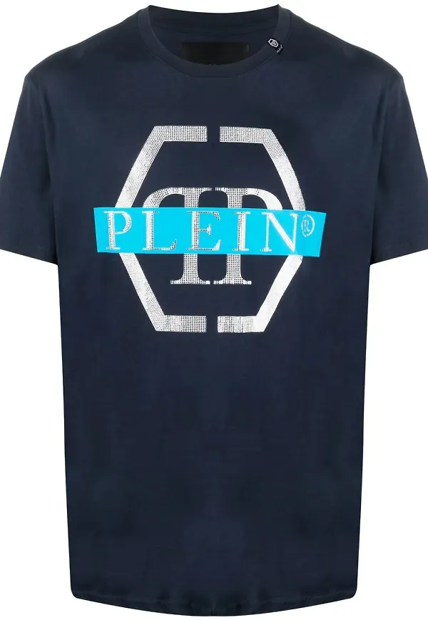 Philipp Plein t-shirt med tryck - Blå