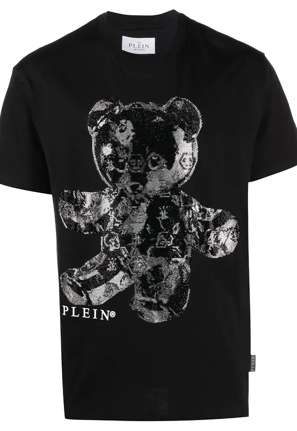 Philipp Plein t-shirt med tryck - Svart