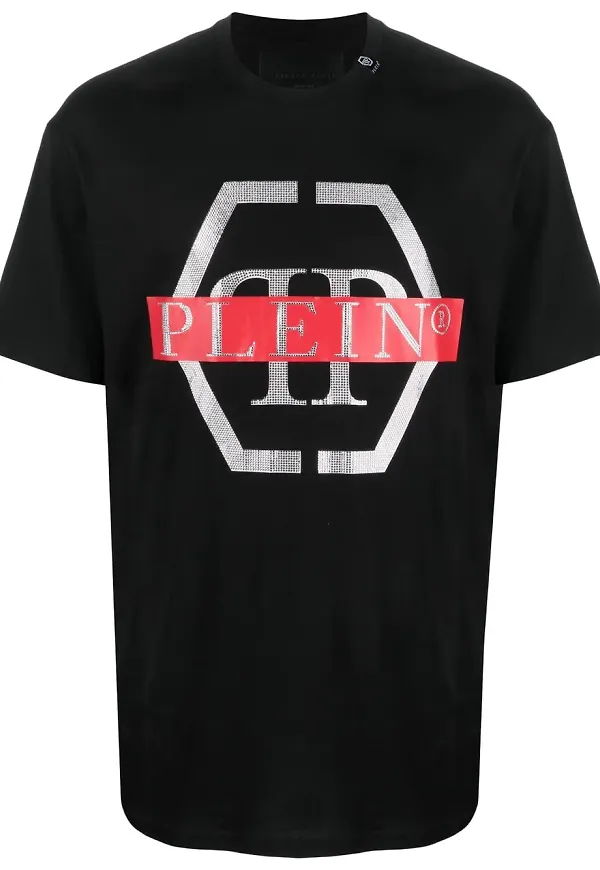 Philipp Plein t-shirt med tryck - Svart