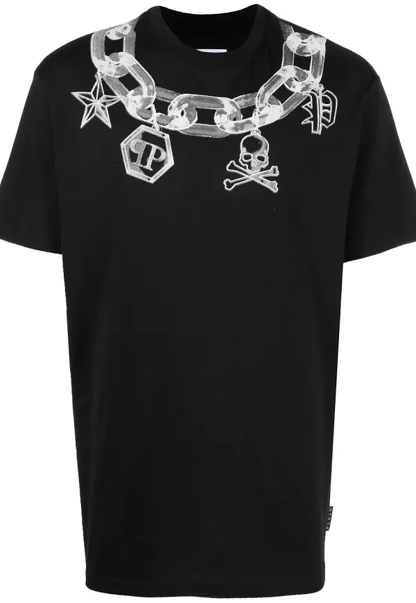 Philipp Plein t-shirt med tryck - Svart