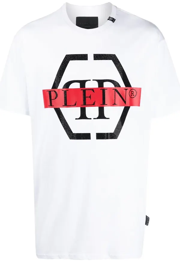 Philipp Plein t-shirt med tryck - Vit