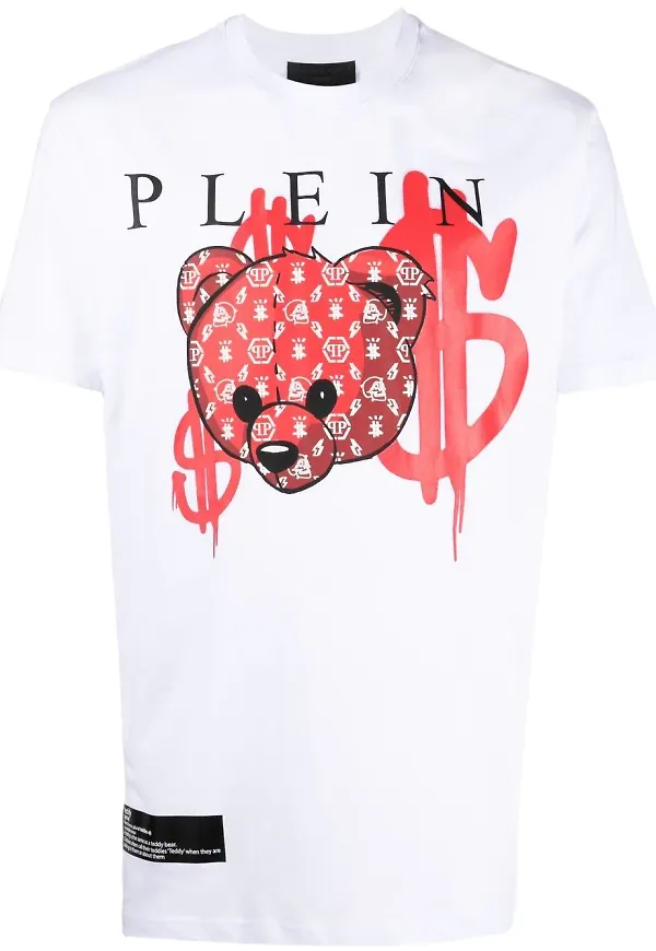 Philipp Plein t-shirt med tryck - Vit