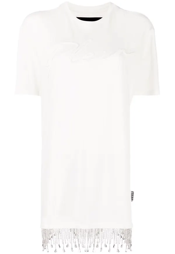 Philipp Plein t-shirtklänning med strass - Neutral