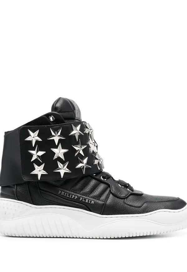 Philipp Plein Thunder höga sneakers - Svart