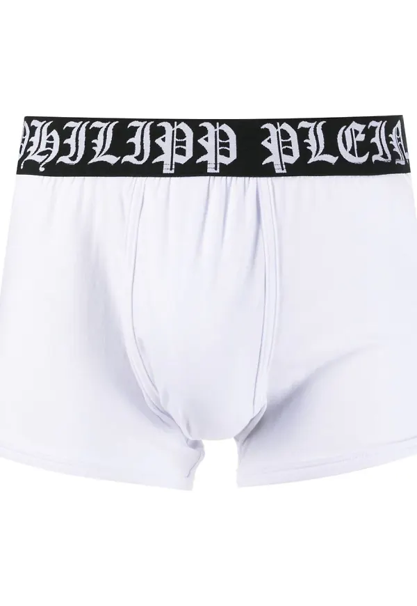 Philipp Plein TM boxershorts med logotypband - Vit