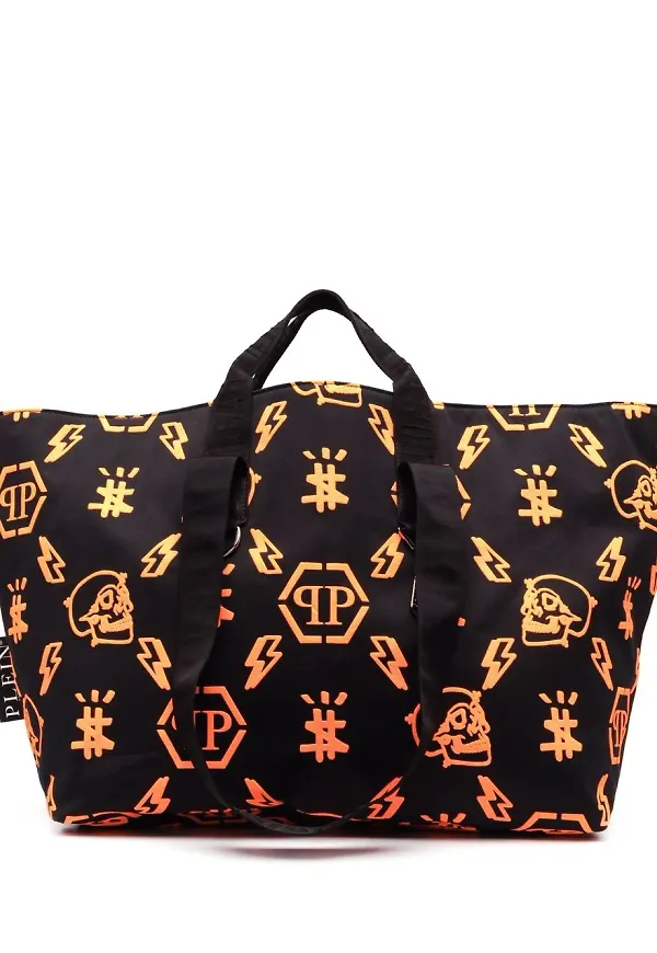 Philipp Plein totebag med monogram - Svart