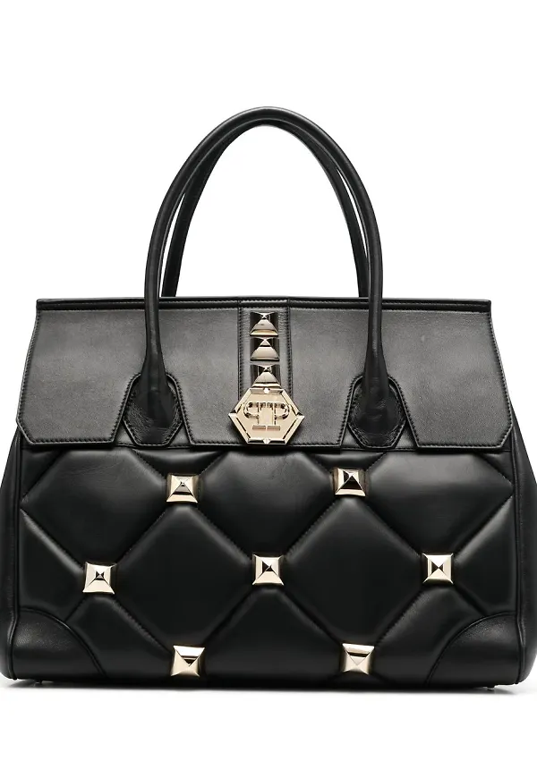 Philipp Plein totebag med nitar - Svart