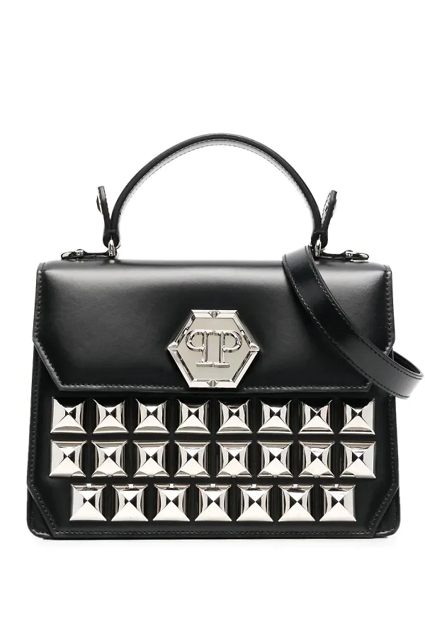 Philipp Plein totebag med nitar - Svart