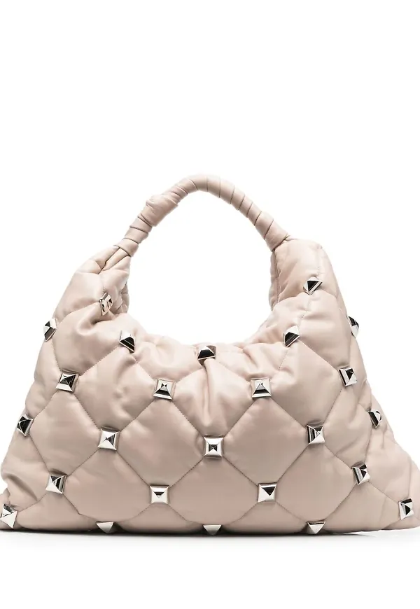 Philipp Plein totebag med pyramidnitar - Neutral