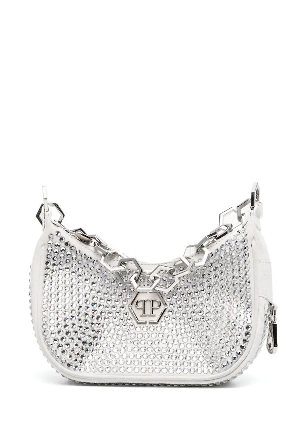 Philipp Plein totebag med strass - Grå