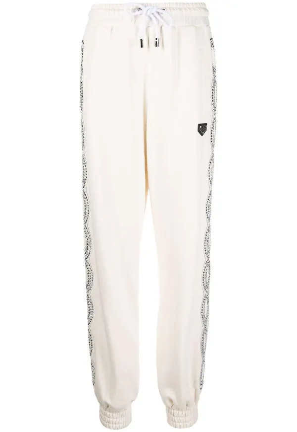 Philipp Plein trackpants med strassdetalj - Neutral