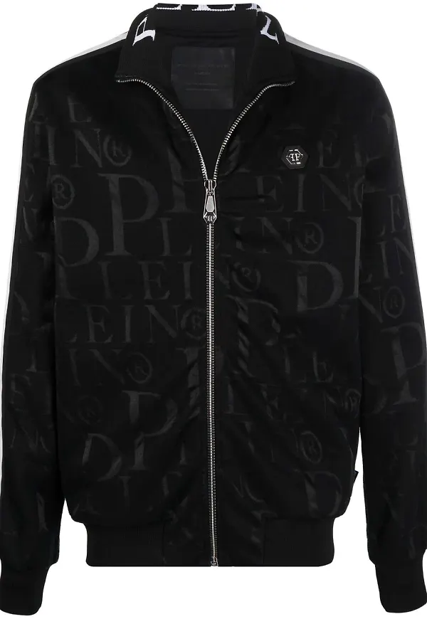 Philipp Plein träningsjacka med dragkedja - Svart