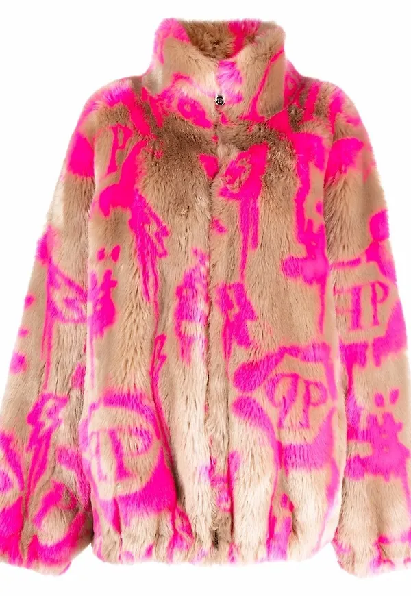 Philipp Plein träningsjacka med monogram - Rosa