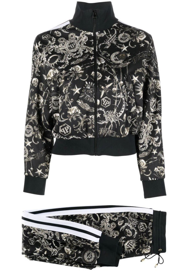 Philipp Plein träningsställ med skorpiontryck - Svart