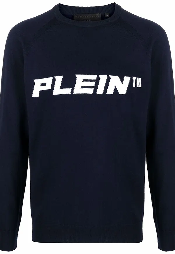 Philipp Plein tröja med logotyp - Blå