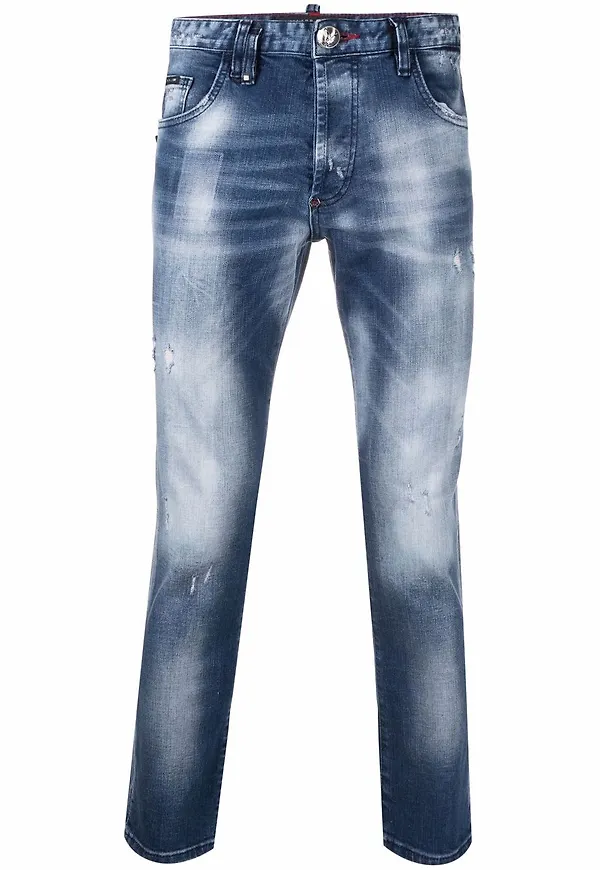 Philipp Plein tvättade skinny-jeans - Blå