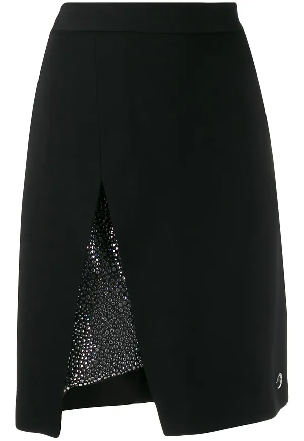 Philipp Plein utsmyckad minikjol - Svart