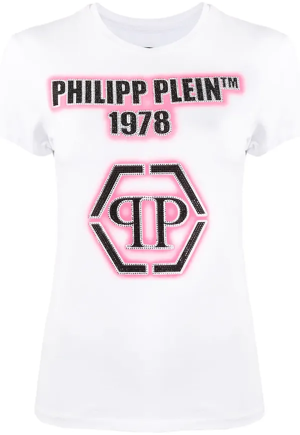 Philipp Plein utsmyckad t-shirt - Vit