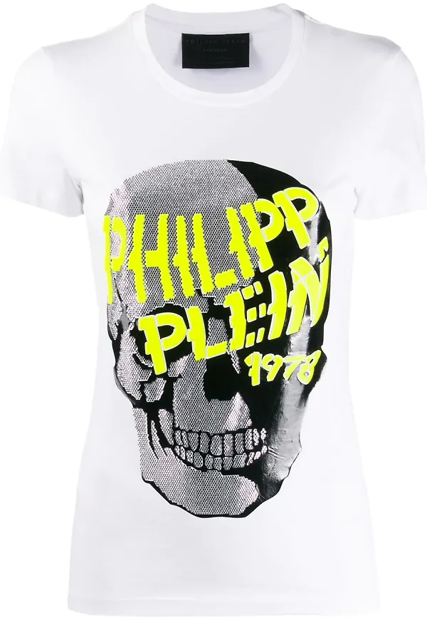 Philipp Plein utsmyckad t-shirt - Vit