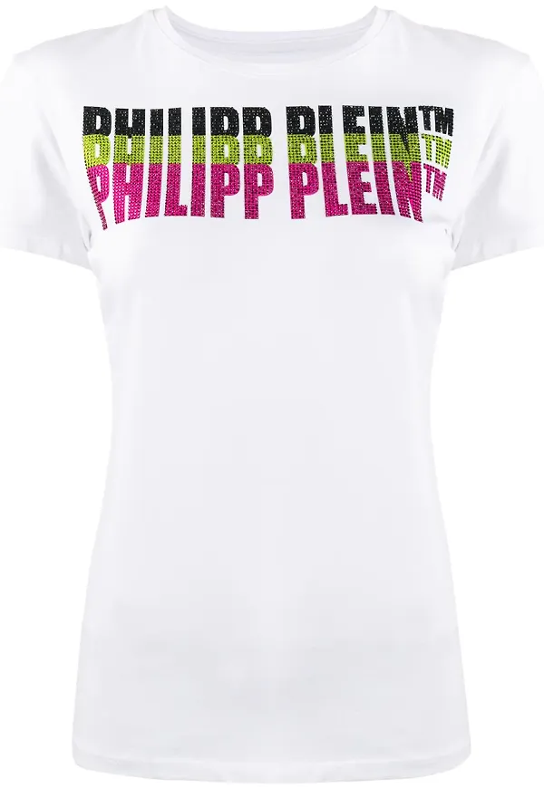 Philipp Plein utsmyckad t-shirt - Vit