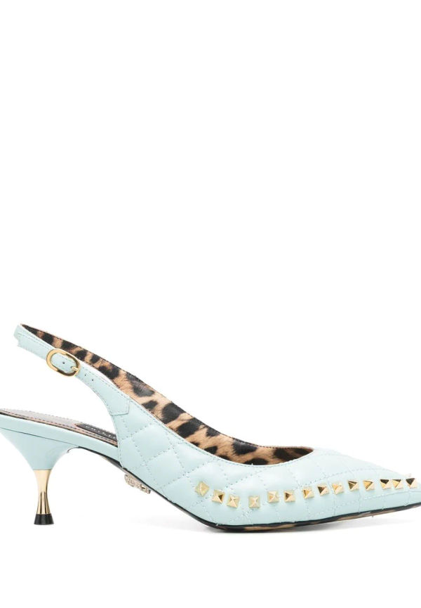 Philipp Plein utsmyckade slingback-pumps - Blå