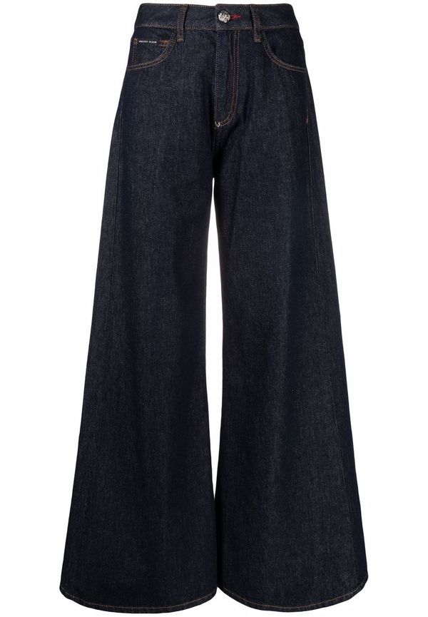 Philipp Plein vida jeans med logotypmärke - Blå