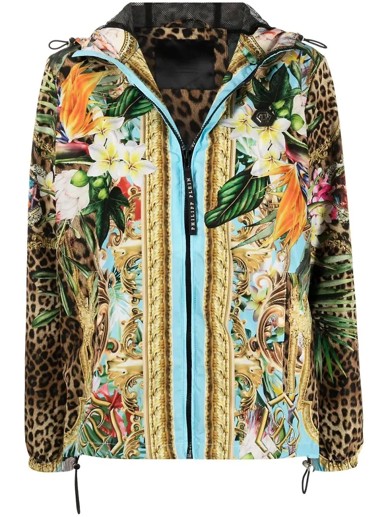 Philipp Plein vindjacka med barocktryck - Neutral