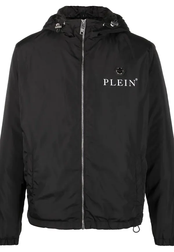 Philipp Plein vindjacka med huva - Svart
