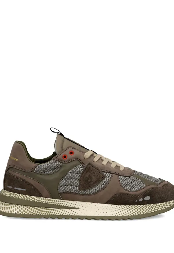 Philippe Model Paris löparsneakers med meshpanel - Brun