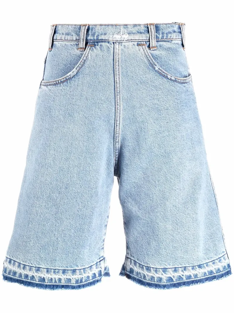 Philosophy Di Lorenzo Serafini jeansshorts med vida ben - Blå