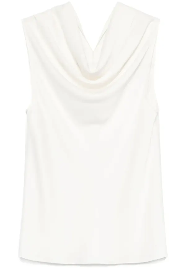 Philosophy Di Lorenzo Serafini sidenblus med halvpolokrage - Vit