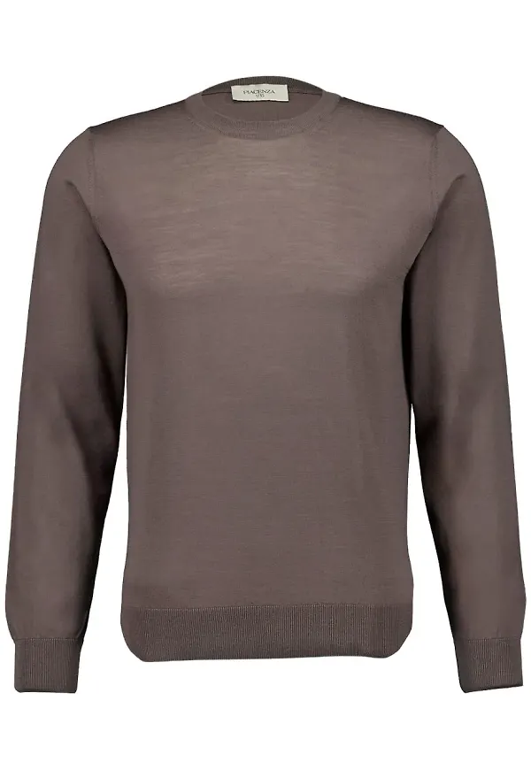 Piacenza Cashmere tröja i jungfruull - Brun