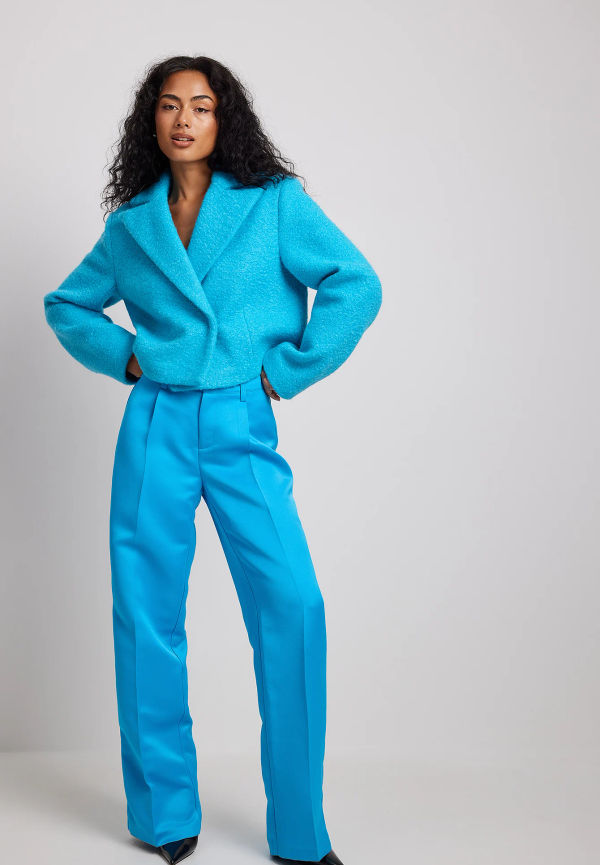Picked by Hanna Schönberg Oversized kort kappa - Blue