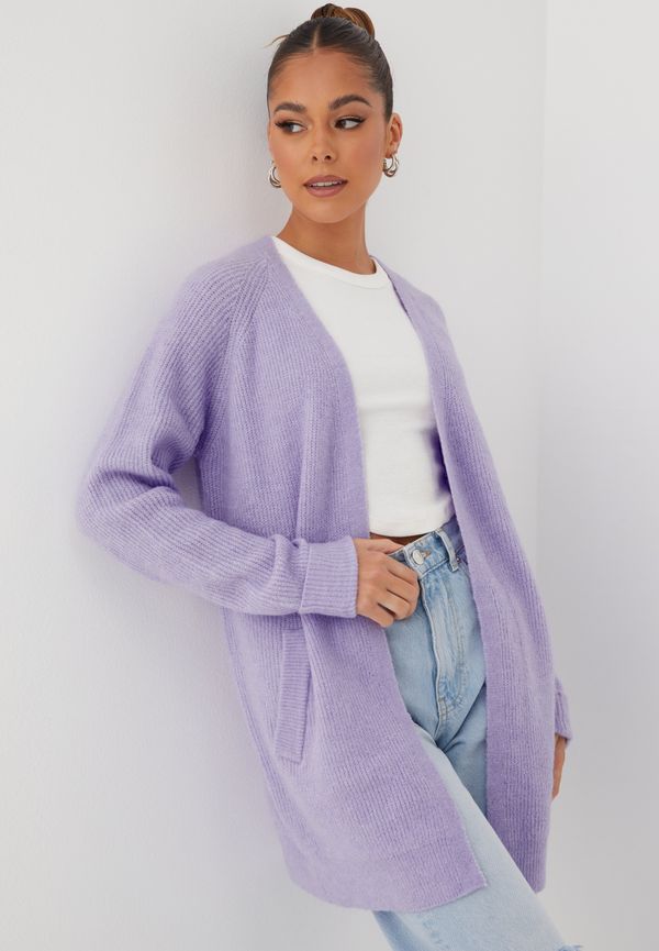 Pieces - Cardigans - Lavender Cp - Pcellen Ls Long Knit Cardigan Noos - Tröjor - Cardigans