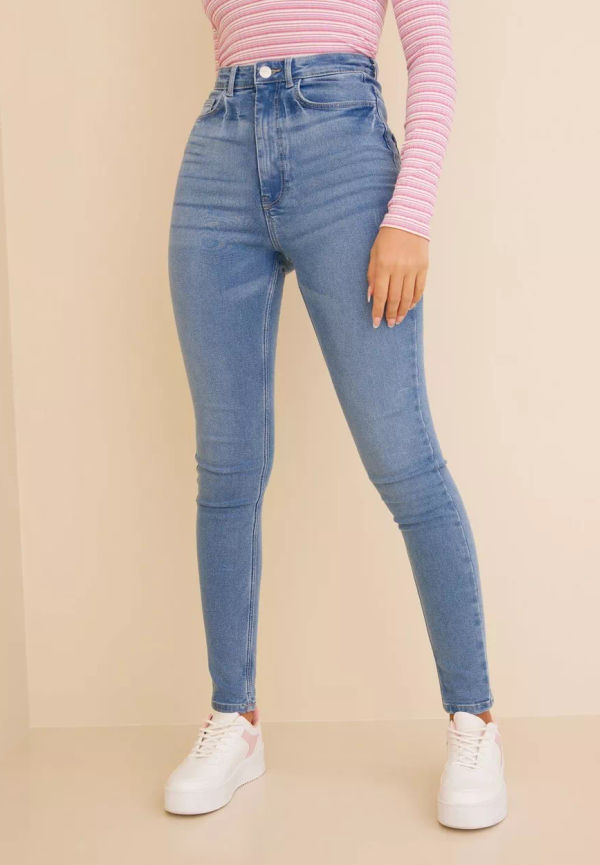 Pieces - High waisted jeans - Light Blue Denim - Pchighfive Flex Ultra High Lb Noos - Jeans