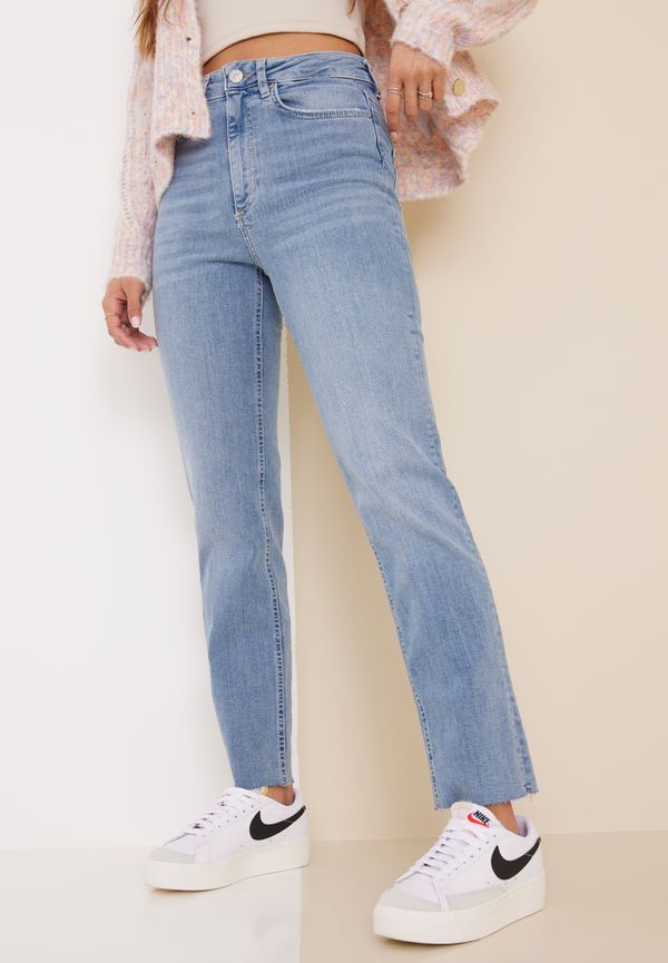 Pieces - High waisted jeans - Pcdelly Straight Hw Cr LB124-Ba Noo - Jeans