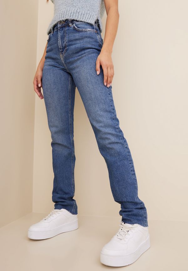 Pieces - High waisted jeans - Pceda Hw Straight Jeans Mb Bc - Jeans