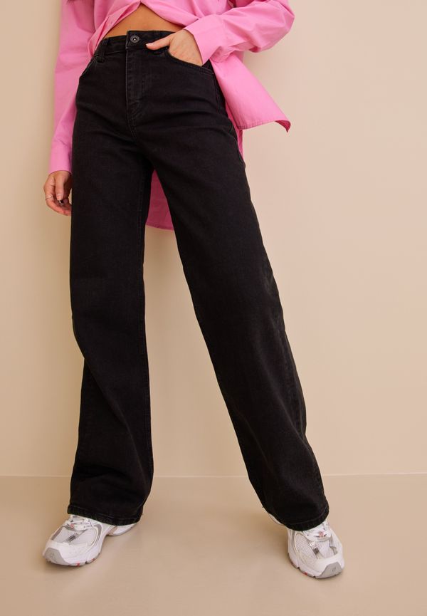 Pieces - High waisted jeans - Pcholly Hw Wide Jeans Blc Noos Bc - Jeans