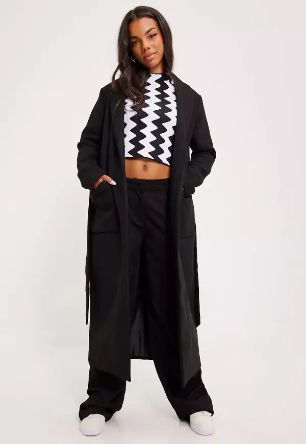 Pieces - Kappor - Black - Pcalica Ls Wool Long Jacket Kac - Jackor & Kappor - Coats