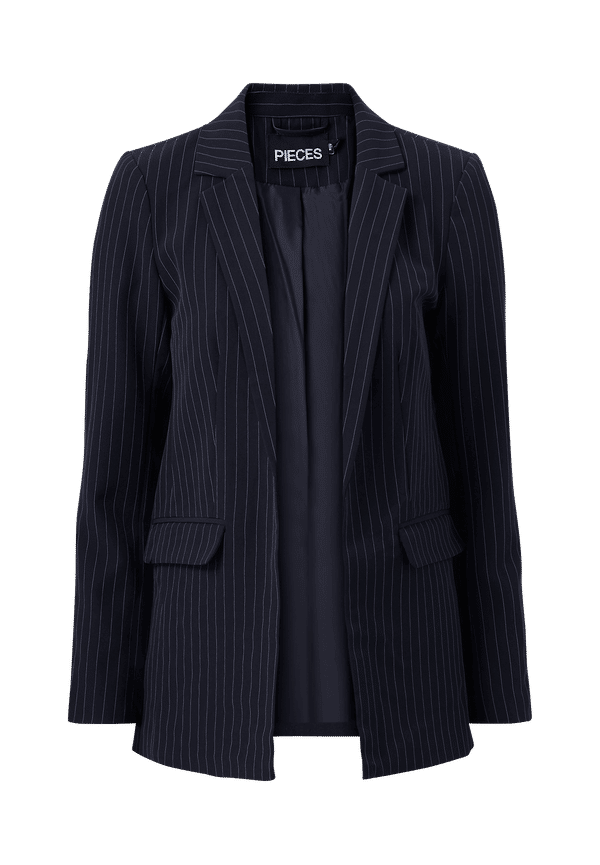 pieces - Kavaj pcBossy LS Loose Striped Blazer - Blå - 36