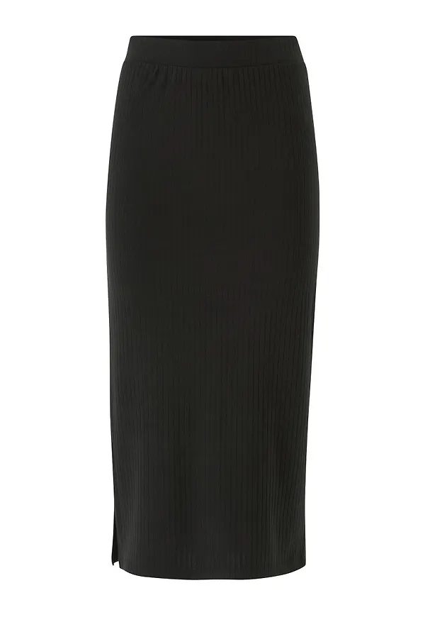 pieces - Kjol pcKylie MW Midi Skirt - Svart