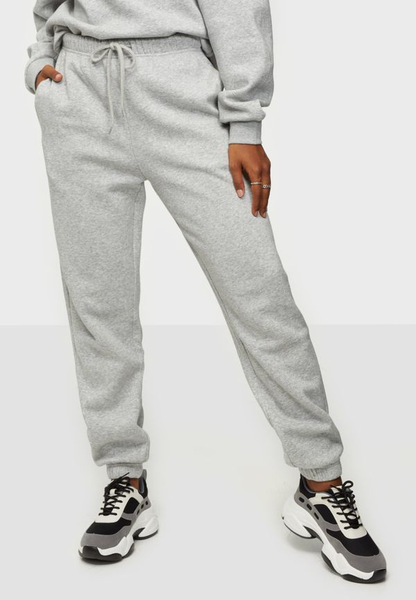 Pieces - Mjukisbyxor - Light Grey Melange - Pcchilli Hw Sweat Pants Noos Bc - Byxor & Shorts