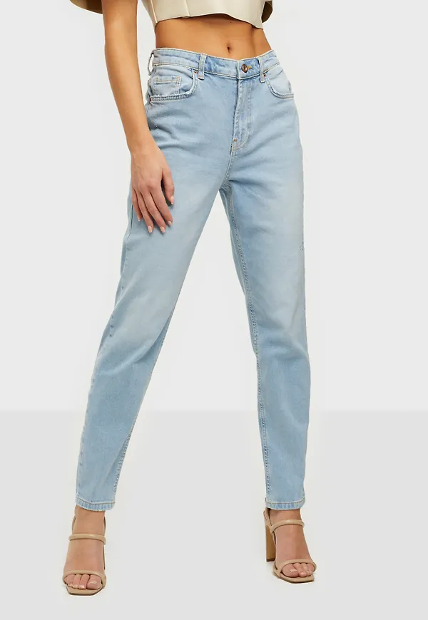 Pieces - Mom Jeans - Pcleah Mom Hw Ank LB160-Ba/Noos Bc - Jeans