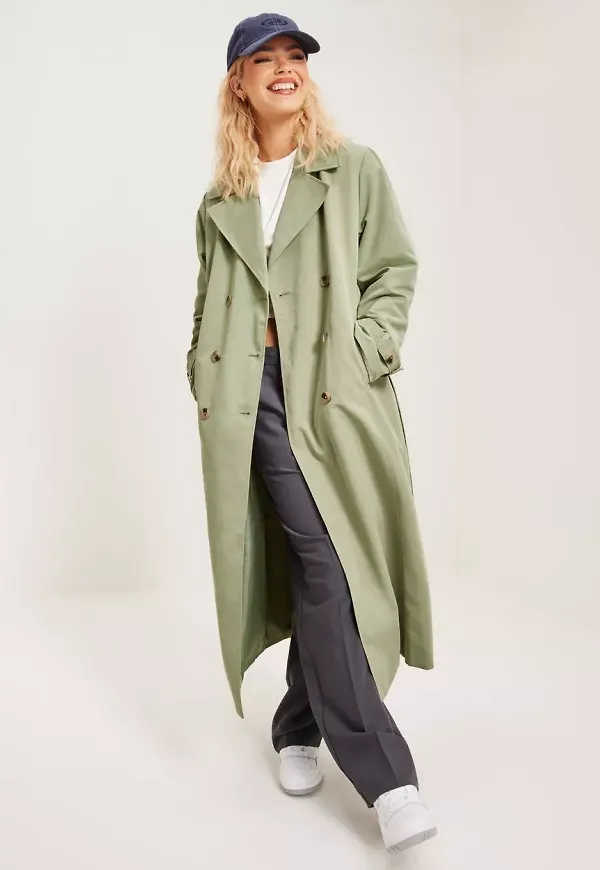 Pieces - Tea - Pctaya Ls Trenchcoat