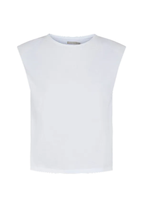 pieces - Topp pcLiz SL Top - Vit