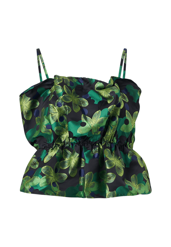 pieces - Topp pcNinna Bandeau Frill Top - Grön - 34